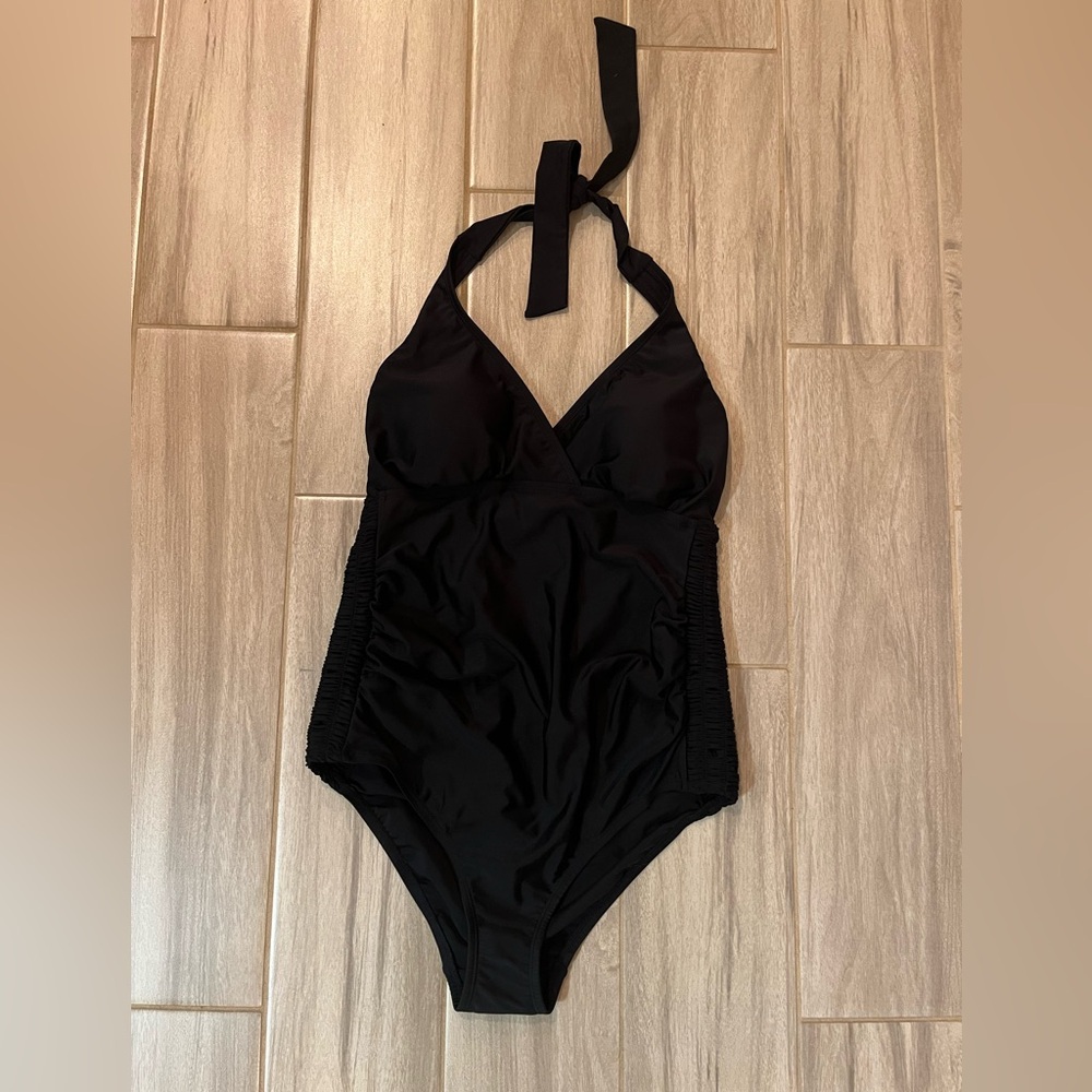 Motherhood Black Maternity Swimsuit 50UPF small